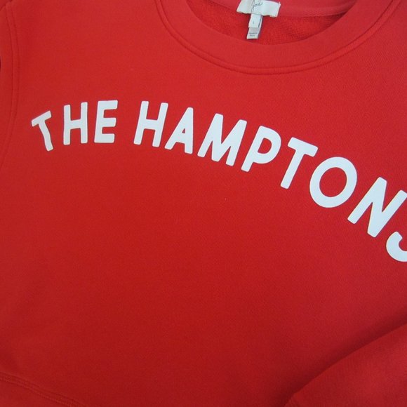Joie The Hamptons Cropped Red Sweatshirt - Picture 3 of 6